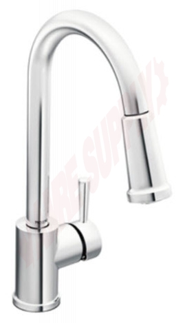 Photo 1 of 7175 : Moen Level Single Handle Pull-Down Kitchen Faucet, Chrome