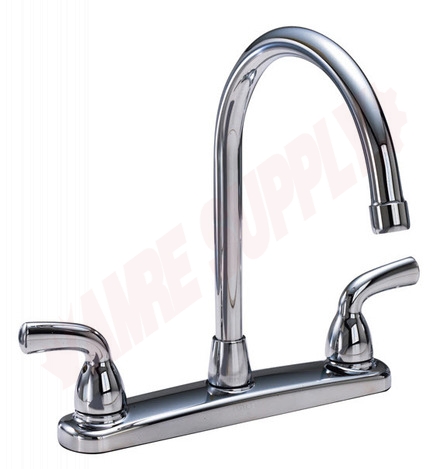 Photo 1 of 82204 : Waltec Two Handle Kitchen Faucet, Washerless, Metal Lever Handle, Chrome