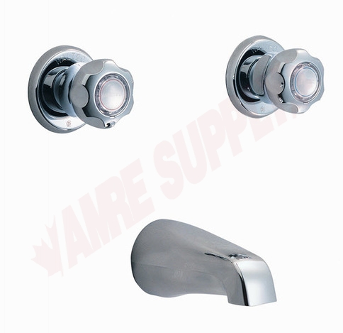 Photo 1 of 17F115 : Waltec Tub Faucet Trim, Compression, Crown Handle, Chrome