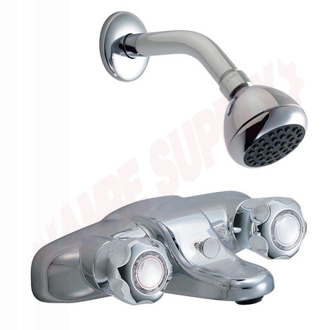 Photo 1 of 14F525 : Waltec Tub & Shower Faucet Trim Kit, Compression, Crown Handle, Chrome