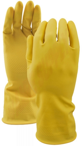 Photo 1 of FUMRG : 360 Total Coverage, Latex Flock-lined Gloves, Medium #8, 1 Pair 