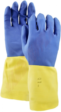 Photo 1 of 1003-XL : Ansell Chemi-pro Rubber Latex Gloves, Xtra Large, 1 Pair