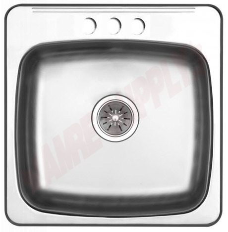 Photo 1 of JP732D73 : Novanni Pro Drop-In Kitchen Sink, 1 Bowl, 3 Holes, Stainless Steel