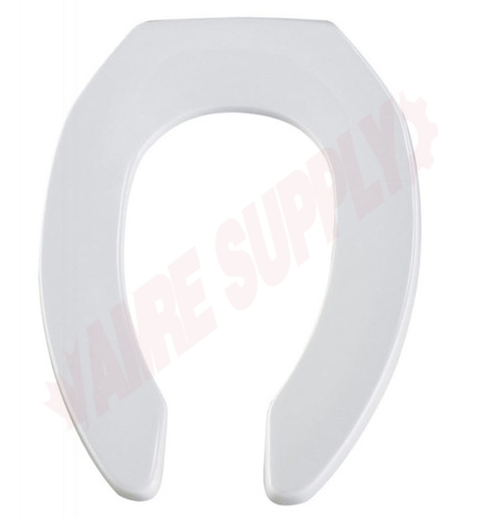 Photo 1 of 1955C-000 : Bemis Commercial Toilet Seat, Elongated, Open Front, White, No Cover