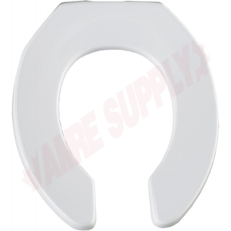 Photo 1 of 955CT-000 : Bemis Commercial Toilet Seat, Round, Open Front, White, No Cover