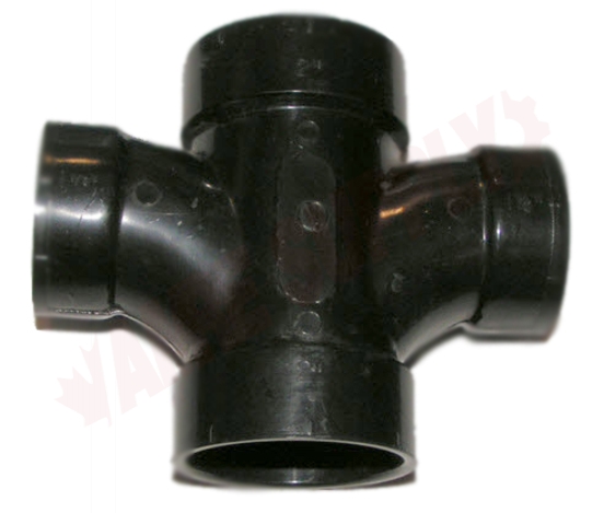Photo 1 of 600361 : Bow 3 x 1-1/2 Hub Fit ABS Double Sanitary Tee