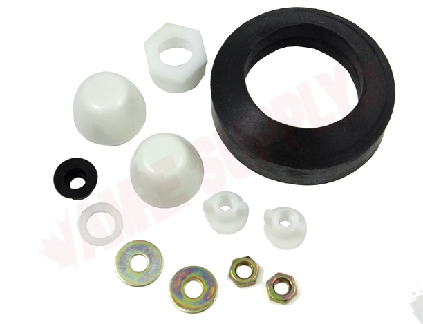 Photo 1 of TRIM-W : Western Pottery Toilet Trim Kit, White (Gaskets, Bolts, Caps, & Washers)