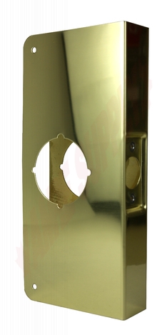 Photo 1 of 1-PB-CW : Don-Jo Cylindrical Lock Door Wrap, 4 x 9, Polished Brass