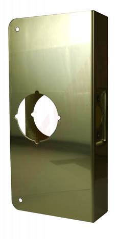 Photo 1 of 4-PB-CW : Don-Jo Cylindrical Lock Door Wrap, 4-1/4 x 9, Polished Brass