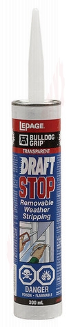 Photo 1 of 30765-0 : LePage DraftStop Removable Weatherstripping, Transparent, 300mL