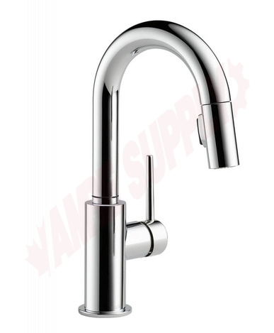 Photo 1 of 9959-DST : Delta Trinsic Single Handle Pull-Down Bar & Prep Faucet, Chrome