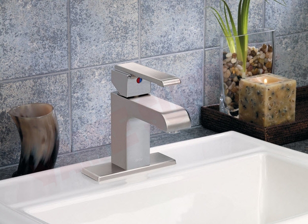 Photo 2 of 586LF-SSMPU : Delta Arzo Single Lever Bathroom Faucet, Stainless Steel