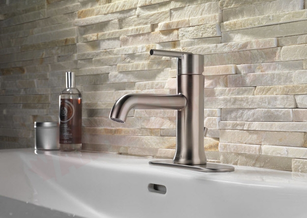Photo 2 of 559LF-SSMPU : Delta Trinsic Single Lever Bathroom Faucet, Stainless Steel