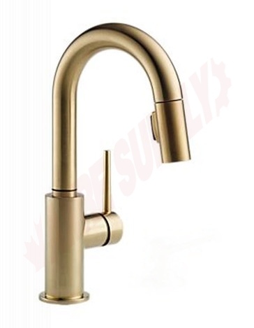 Photo 1 of 9959-CZ-DST : Delta Trinsic Pull Down Bar/Prep Faucet Champagne Bronze