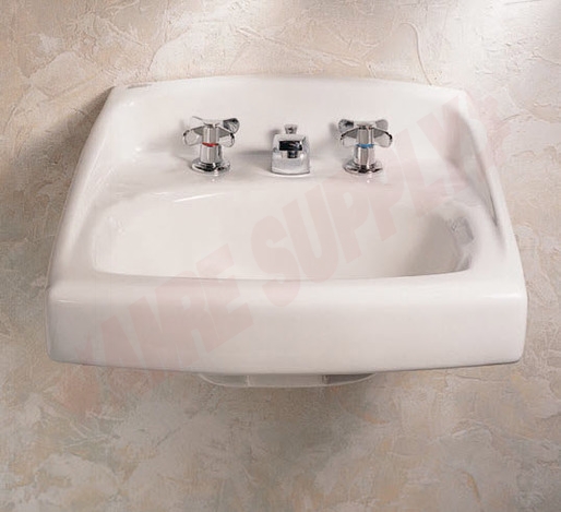 Photo 2 of 0355012.020 : American Standard Lucerne Wall-Mount Bathroom Sink with Wall Hanger, 4 Centers, White