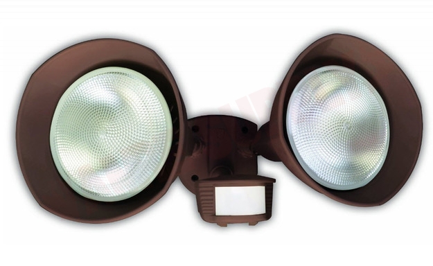 Photo 1 of L6002BR : Designer's Edge 180° Motion Activated Floodlight, With Bulb Shields, Bronze