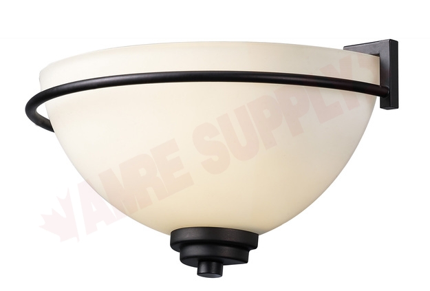 Photo 1 of IWL421A01ORB : Canarm Somerset Wall Sconce, Oil-Rubbed Bronze, Flat Opal, 1x100W