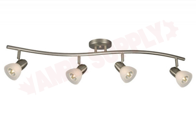 Photo 1 of 753614BN/FR : Galaxy Lighting Luna 4-Light Track, Brushed Nickel, Frosted, 4x50W