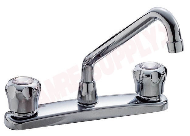 Photo 1 of 82006LF : Waltec Lead Free Two Handle Kitchen Faucet, Washerless, Crown Handle, Chrome