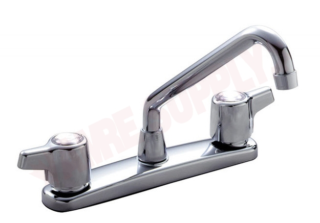 Photo 1 of 82009LF : Waltec Lead Free Two Handle Kitchen Faucet, Washerless, Plastic Lever Handle, Chrome