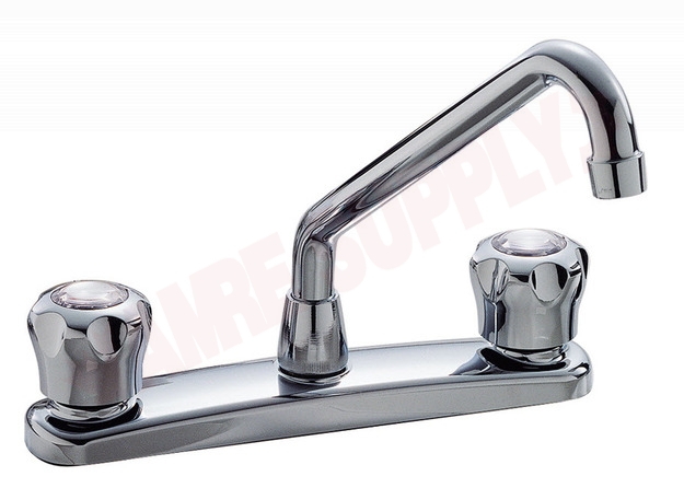 Photo 1 of 25F641LF : Waltec Lead Free Two Handle Kitchen Faucet, Compression, Crown Handle, Chrome