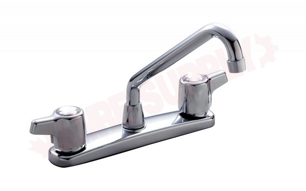 Photo 1 of 25F643LF : Waltec Lead Free Two Handle Kitchen Faucet, Compression, Plastic Lever Handle, Chrome