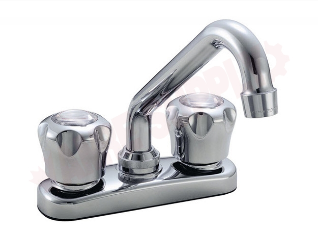 Photo 1 of 27W411LF : Waltec Two Handle Bar Faucet, Compression, Crown Handle, Chrome