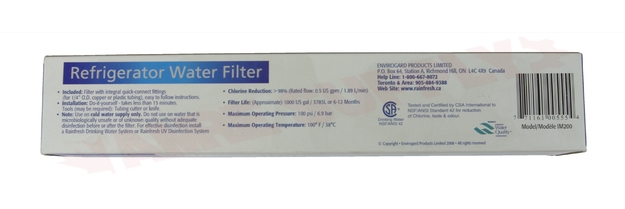 Photo 6 of IM200 : Rainfresh In-Line Water Filter, For Refrigerators, Ice Makers, Water Coolers, Etc, IM200