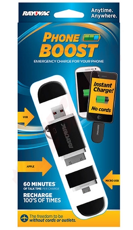 Photo 3 of PS68BK : Rayovac On-The-Go Keychain Phone Boost Charger