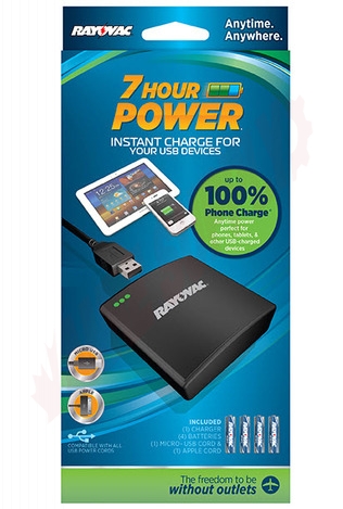 Photo 3 of PS73-4BT6 : Rayovac Portable USB Battery Power Pack Charger