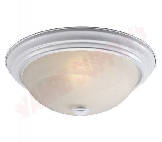 Photo 1 of L635032WH016A1 : Galaxy Lighting 13 Flush Mount, White, Marbled, 16.5W LED Included