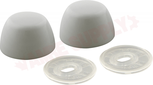 Photo 2 of ULN258C : American Standard Toilet Bolt Caps, Gray, 2/Pack