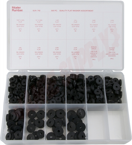 Photo 1 of ULN742 : Master Plumber Flat Washer Kit, 500 Pieces