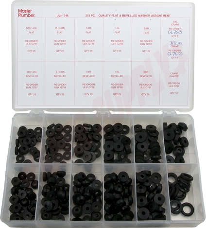 Photo 1 of ULN746 : Master Plumber Flat & Bevelled Washer Kit, 275 Pieces