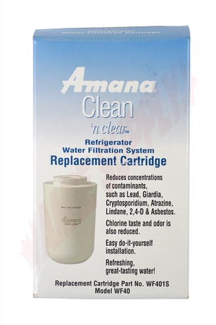 Photo 6 of WF401S : Whirlpool/Amana Clean 'n Clear Refrigerator Water Filter, WF401S