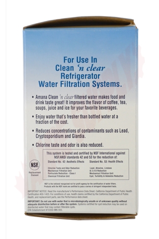 Photo 9 of WF401S : Whirlpool/Amana Clean 'n Clear Refrigerator Water Filter, WF401S
