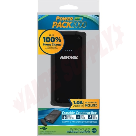 Photo 2 of PS80 : Rayovac Power Pack 2000 Travel Charger